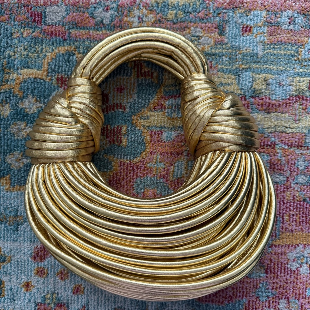 Gold Double-Knot Noodle Handwoven Bag